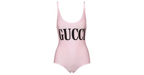 maillot de bain gucci rose|Gucci Maillot de bain en jersey étincelant.